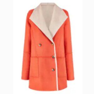 Per Se  Carlisle. Pisces Reversible Brushed Wool Coat NWOT Sz 0